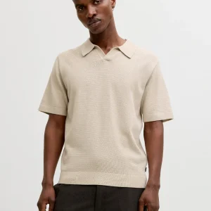 Jack Jones Milano Strikpolo Sand